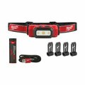 Milwaukee Tool Redlithium Usb Rechargeable Hard Hat Headlamp Kit W/Battery & Cable, 475 Lumens ML2111-21